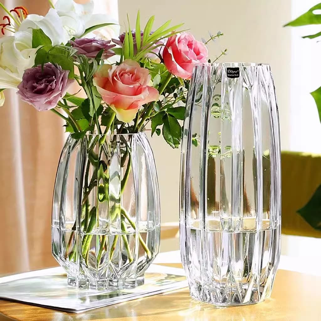 Nordic Clear Glass Vase detail 8